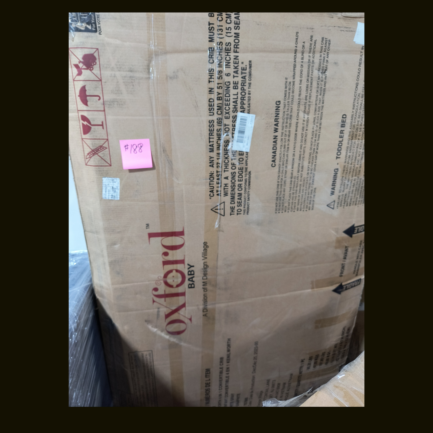 Oxford Baby Kenilworth Crib Gray