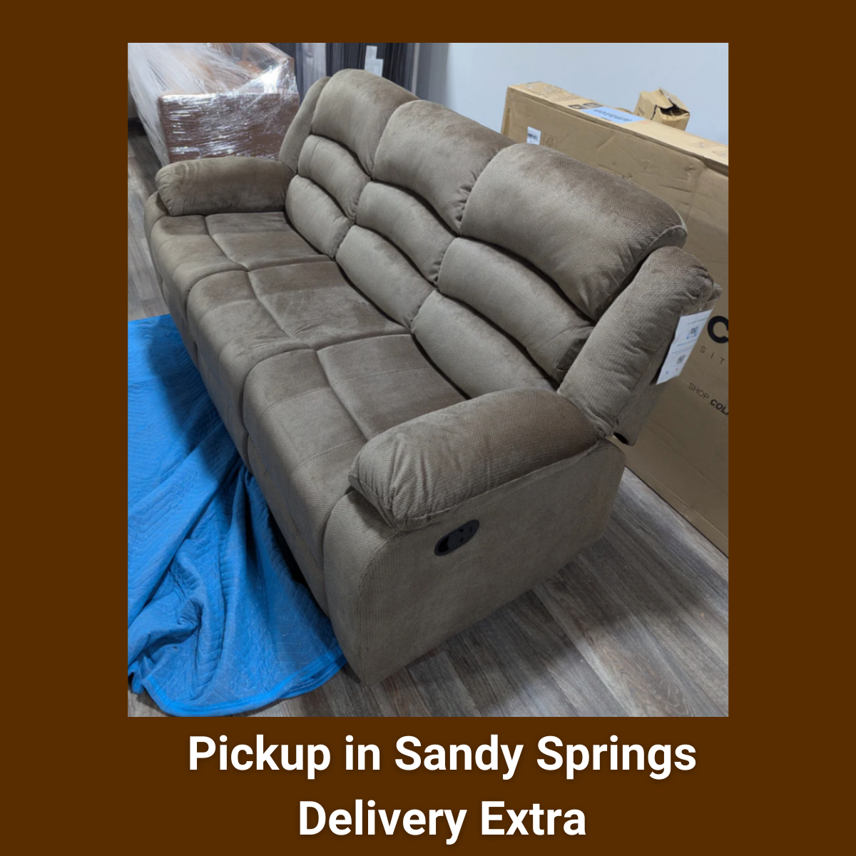 AC Pacific Brown Reclining Sofa