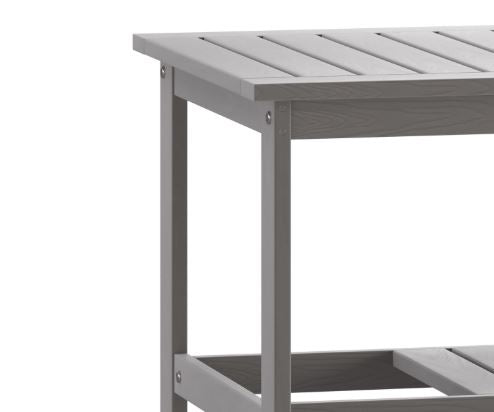 Gray Poly Resin Adirondack Coffee Table