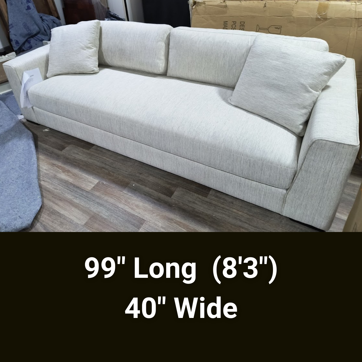 POLY & BARK Capri Fabric Sofa – Bright Ash
