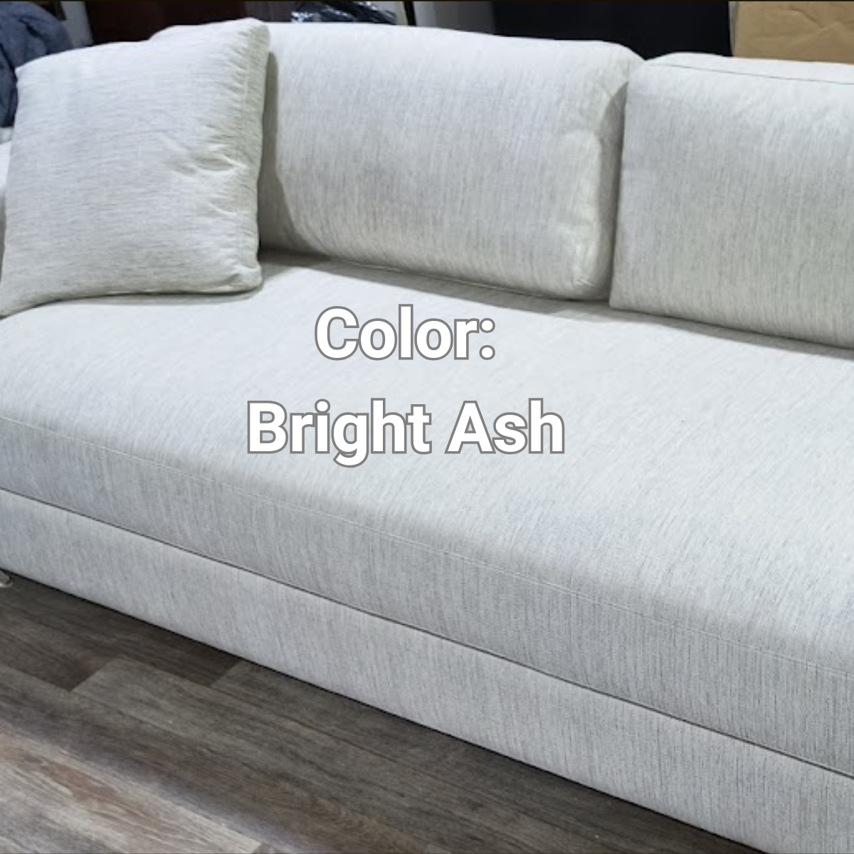 POLY & BARK Capri Fabric Sofa – Bright Ash