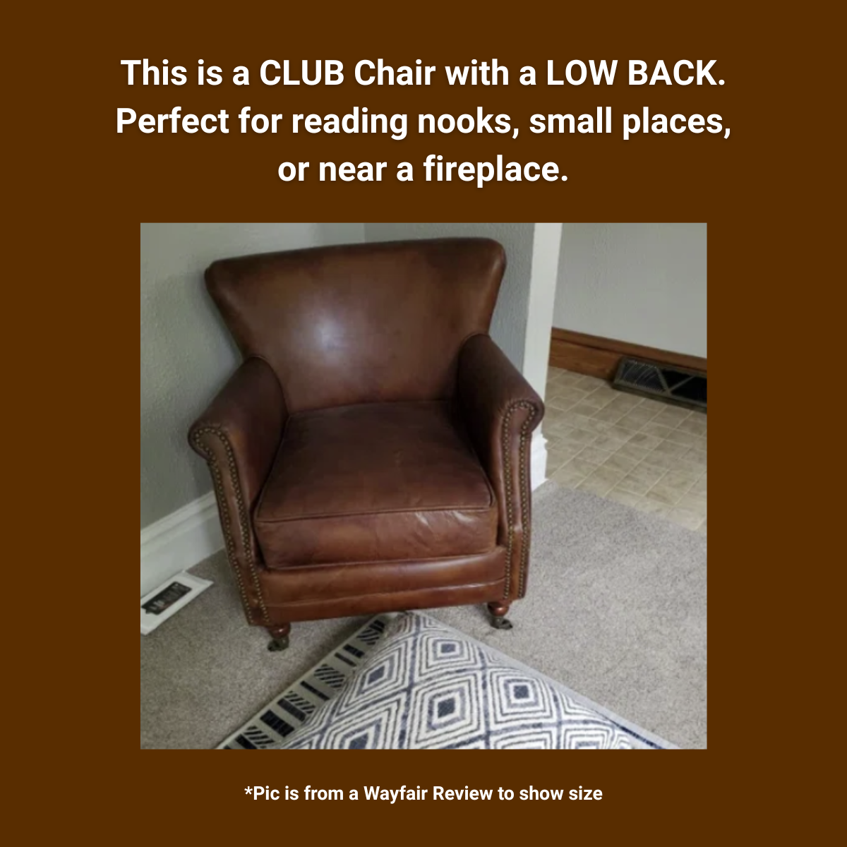 Acme Leed Leather Accent Club Chair