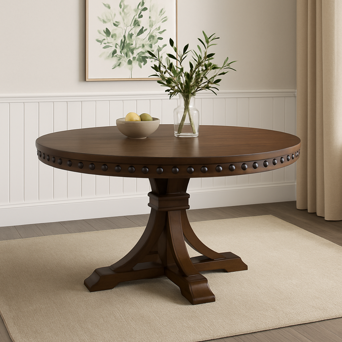 Solid Wood Round Dining Table
