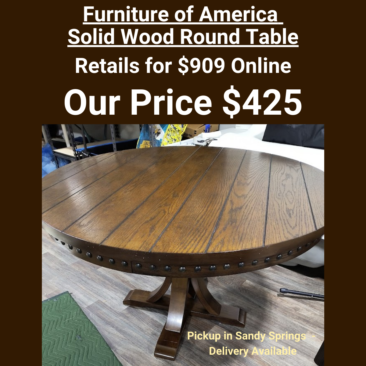 Solid Wood Round Dining Table