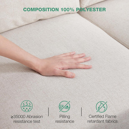 Novilla 57" Loveseat Sofa Linen Oatmeal