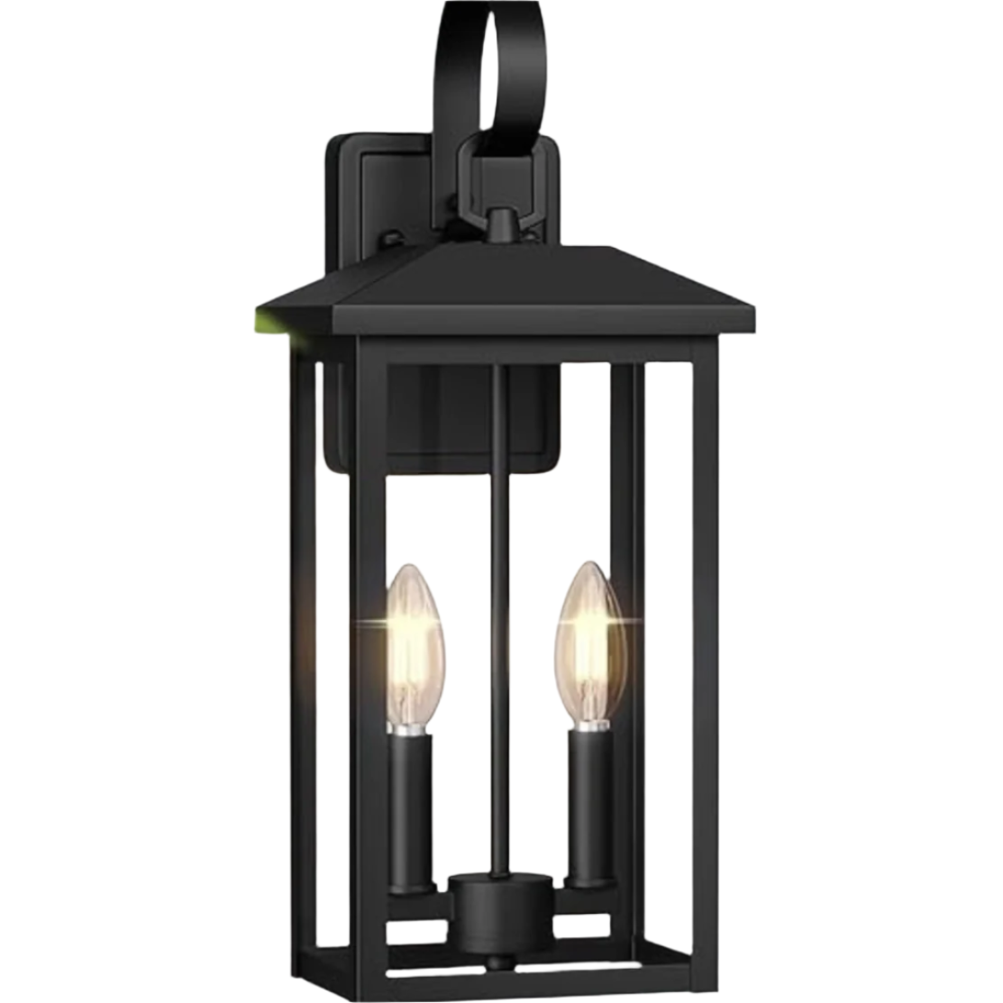 18" Large Black Outdoor Wall Light Fixture