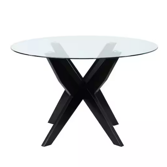 Amalie Black Round Dining Table