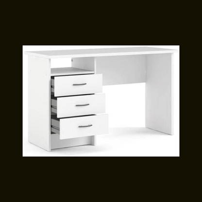 Tvilum Whitman Desk with 3 Drawers, White