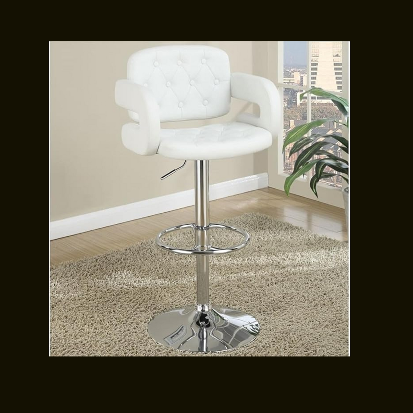 Tufted Back and Seat Barstool (1 Available)