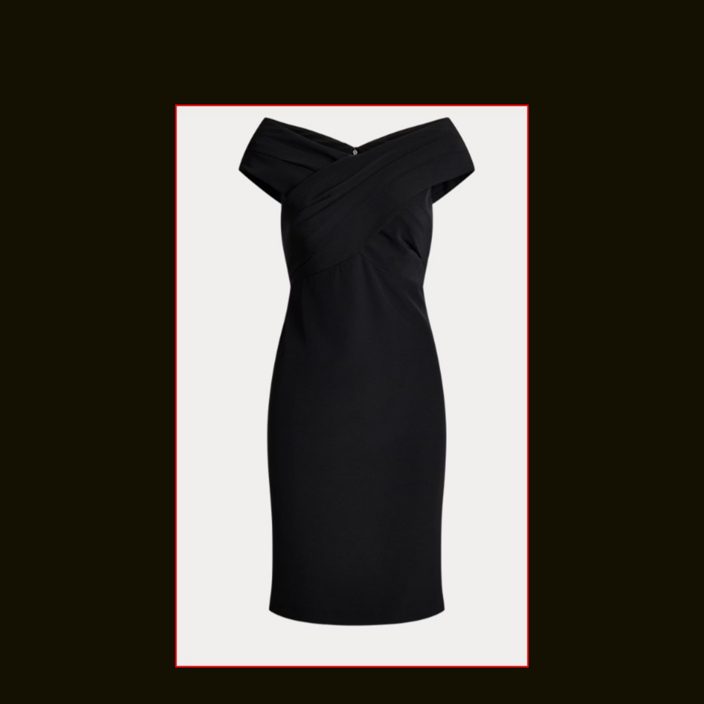 Lauren Ralph Lauren Women's Crepe Off-the-Shoulder Dress, Black   |  Size:  2   |   Color:  Black  |  0069