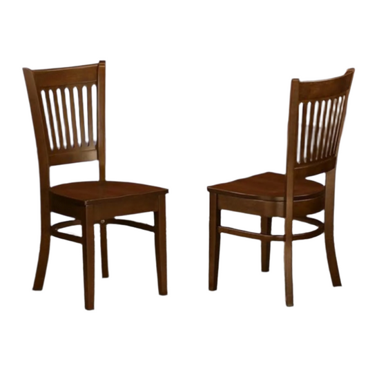 Vancouver Collection Dining Room Chairs with Wood Seat in Espresso (Set of 2 )