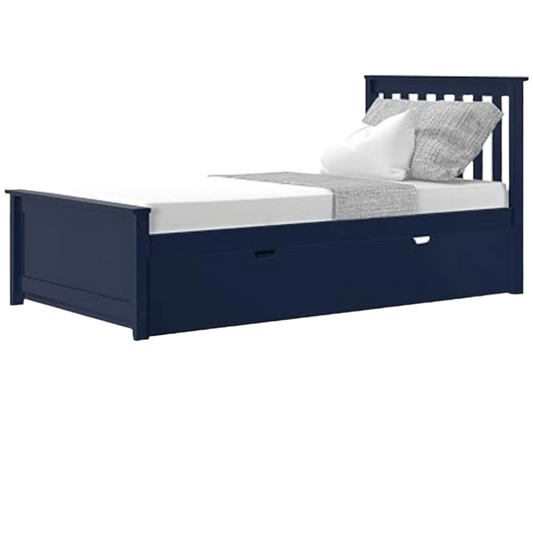 Max & Lily Blue Twin Bed with Trundle