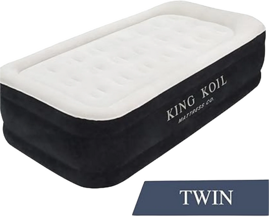 King Koil Twin Air Mattress 20" Pillow Top