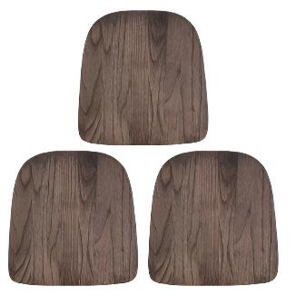 Commercial Rustic Walnut Textured Wood Seats (Set of 4 Seat Tops)