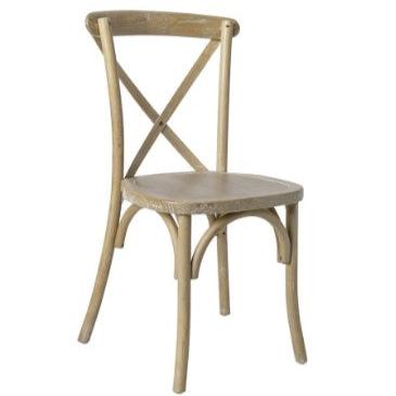 Flash Furniture Advantage Natural With White Grain X-Back Chair SET OF 2 Dining Rooms