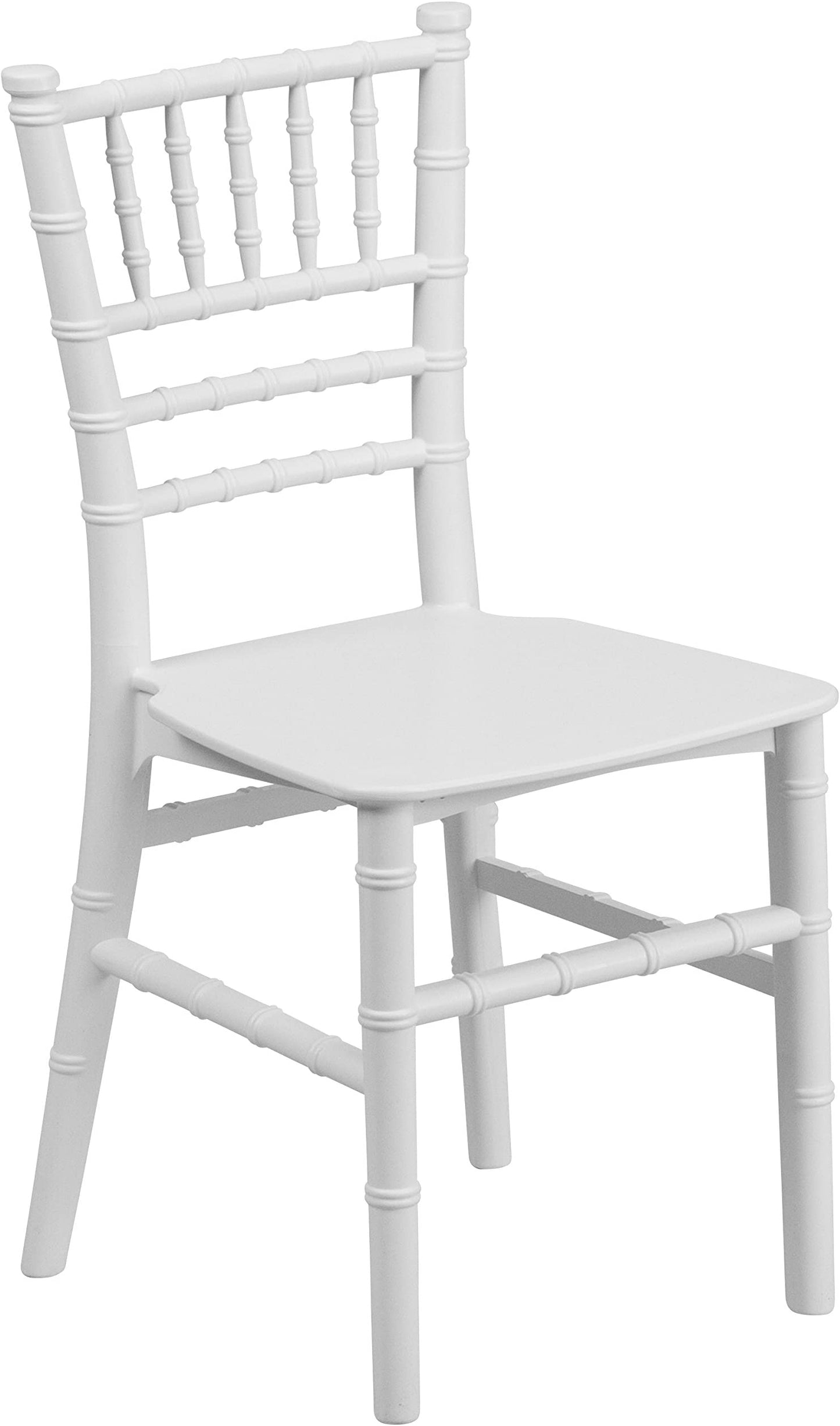 EMMA + OLIVER Child’s All Occasion White Resin Chair - SET OF 2 CHILDREN'S CHAIRS