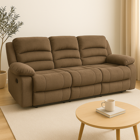 AC Pacific Brown Reclining Sofa