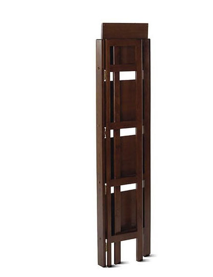 Winsome Solid/Composite Wood 4-Tier Narrow Folding Shelf, Antique Walnut | Quill